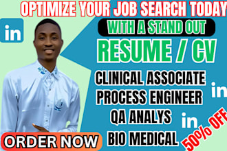 write stem resume for life science, biotech, pharma, clinical research position