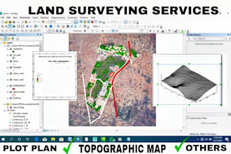do survey site plan land division drawings , topographic survey contour map