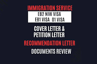 write recommendation letter and expert opinion for eb2 niw eb1a 01 visa