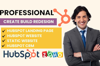 build design redesign automation hubspot crm sales landing page zoho website