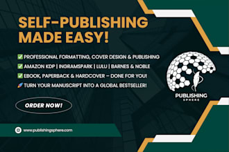 publish your book globally on amazon KDP, ingramspark, lulu, and more