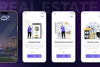 develop real estate app, property booking management app, property search app