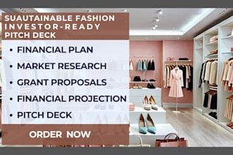 create sustainable fashion brand jewelry beauty salon clothing pitch deck