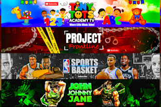 design youtube banner and logo for your channel