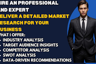 do detailed market research, business plan, swot and pestle