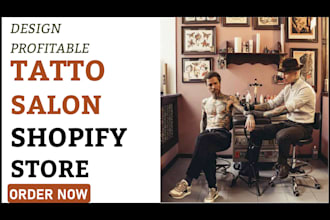 design profitable tattoo, salon,  shopify store with klaviyo sales app