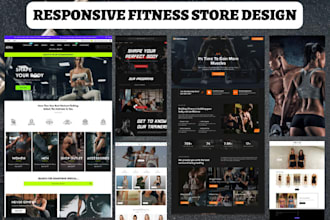 design fitness shopify store health fitness shopify dropshipping yoga website