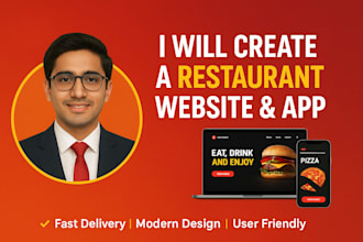create restaurant website and app