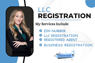 do US llc registration, ein number, boi report and dissolve llc