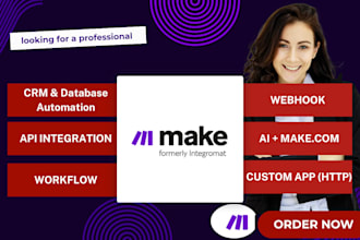 setup make com automation debug error http request