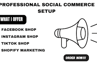 do facebook, instagram, tiktok shop, shopify marketing  products listing