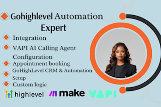 expert gohighlevel automation, IVR, vapi ai calling agent, chatbot setup
