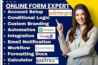 create pointerpro qualtrics questionpro outgrow jotform google form pandadoc
