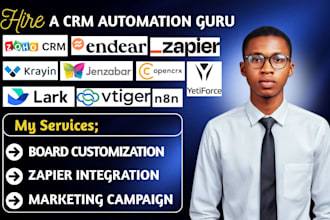 zoho crm setup krayin endear lark yetiforce jenzabar opencrx zapier integration