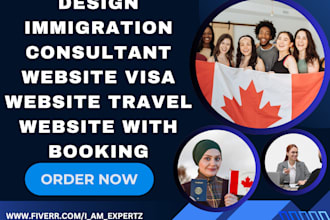 design stunning immigration consultant website visa website with booking