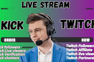 organically promote your twitch and kick live stream to get viewers