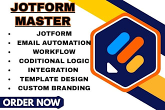 build form on jotform email automation workflow conditional logic integration