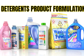 make product formulations of detergents, soaps, laundry and toiletry products