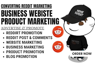 make reddit post and comments for business website ai app link blog product saas
