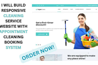 build cleaning service website with appointment cleaning booking system