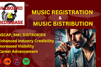 do music registration music distribution  ascap bmi distrokids billboard mbase