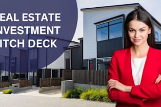 design real estate pitch deck or real estate listing presentation in canva