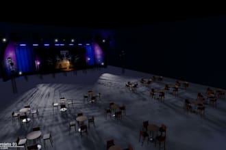 design stage lighting renders for your event