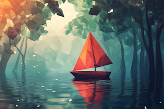 create low poly vector illustration
