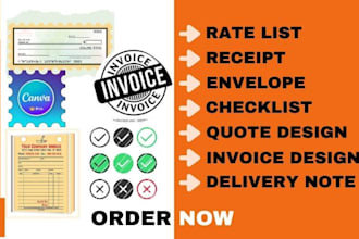 design invoice quote checklist business stationery worksheet design