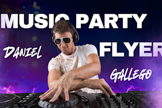 create party flyer, dj, hiphop, club, music event