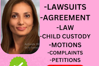 draft legal pleadings, motions, lawsuits, ndas