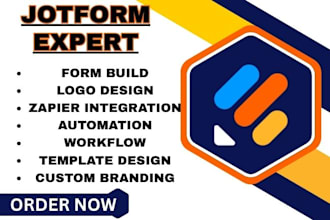 be your jotform expert in form build logo design zapier integration automation