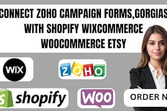 connect zoho campaigns forms with shopify wixcommerce woocommerce gorgias etsy
