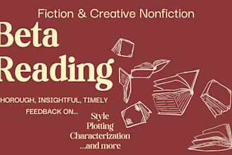 beta read your manuscript and provide feedback