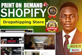 create high converting shopify pod dropshipping,digital print on demand product