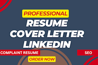 write ats federal resume, cover letter, linkedin profile