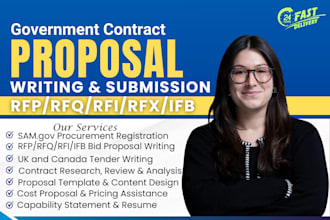 write winning rfp, rfq, ifb bid proposal writing to government contract notice