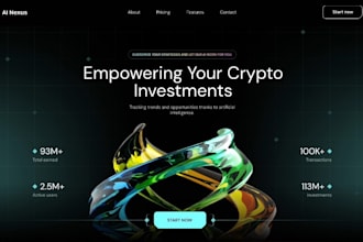 build crypto investment website or banking website with crypto deposit