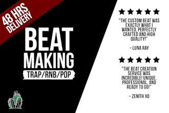 produce a professional rnb, trap or drill beat for you