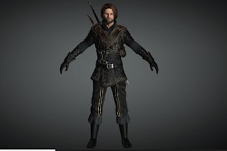 3d cloth changing ue5 model,character model,3d vrchat avatar,loop animate,wd rig