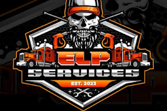 design attract skull cleaning service logo