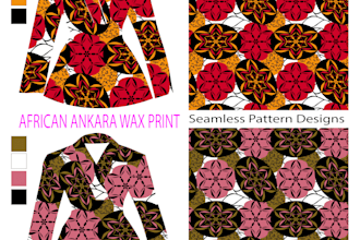 design seamless ankara textile wax print pattern for you