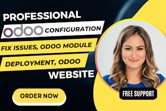 install, configure odoo, odoo ecommerce, fix bugs, odoo module or odoo website