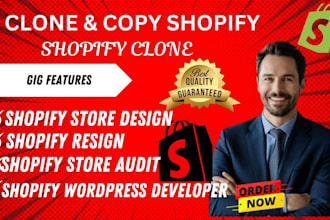 clone redesign and revamp your shopify store or website