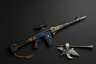design and paint weapons and props