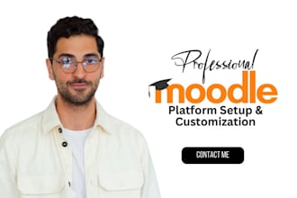 setup e learning platform, moodle customization upload video course lms