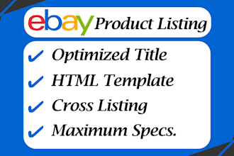 do ebay listing, ebay product listing, ebay SEO listing, ebay lister