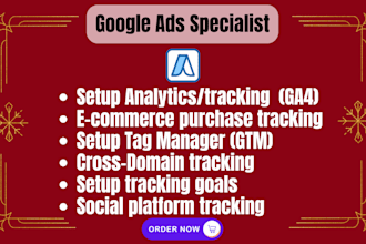 setup google analytics 4, ga4 ecommerce tracking, ad conversion tracking via GTM