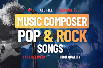 compose and produce a professional pop and rock song