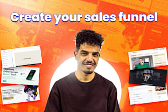 create sales funnel, landing page to promote , sell course, coaching, membership